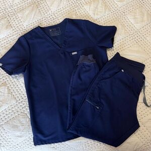 Figs Navy Blue Scrub Set